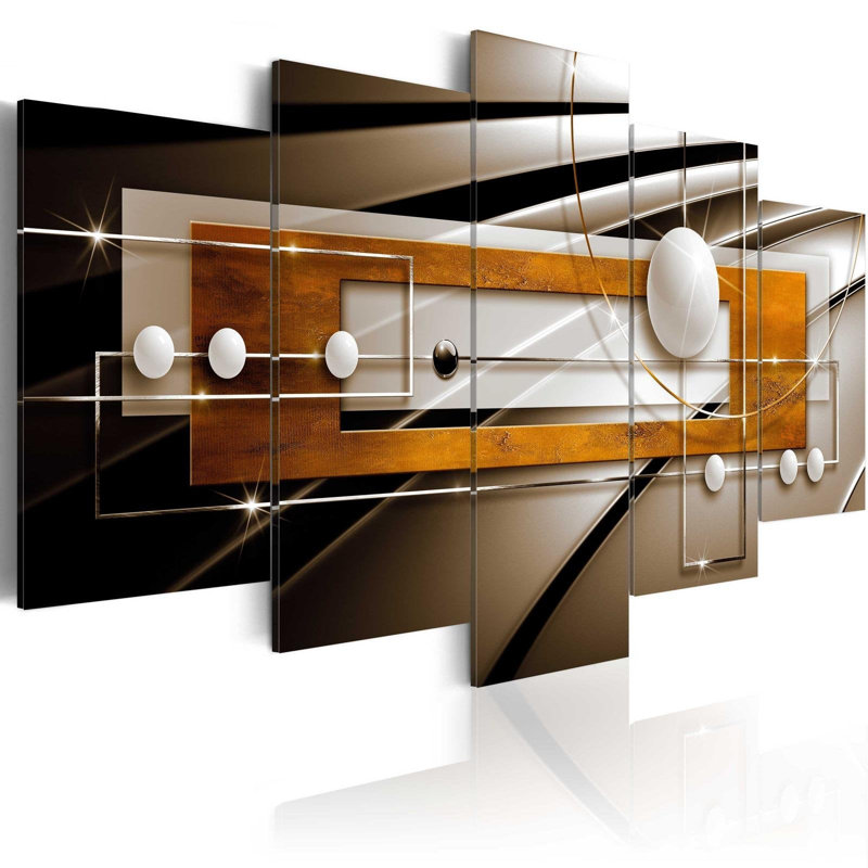 " Abstract Harmony " 5 - Pieces, 40" H x 80" W x 0.7" D