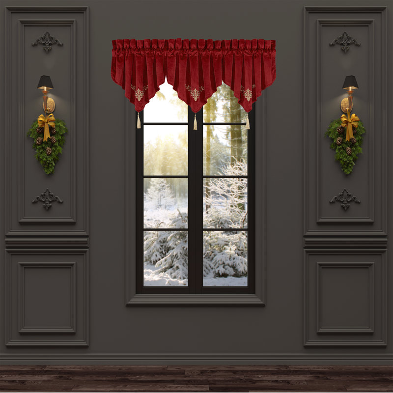 Cantonnière Noel - Crimson