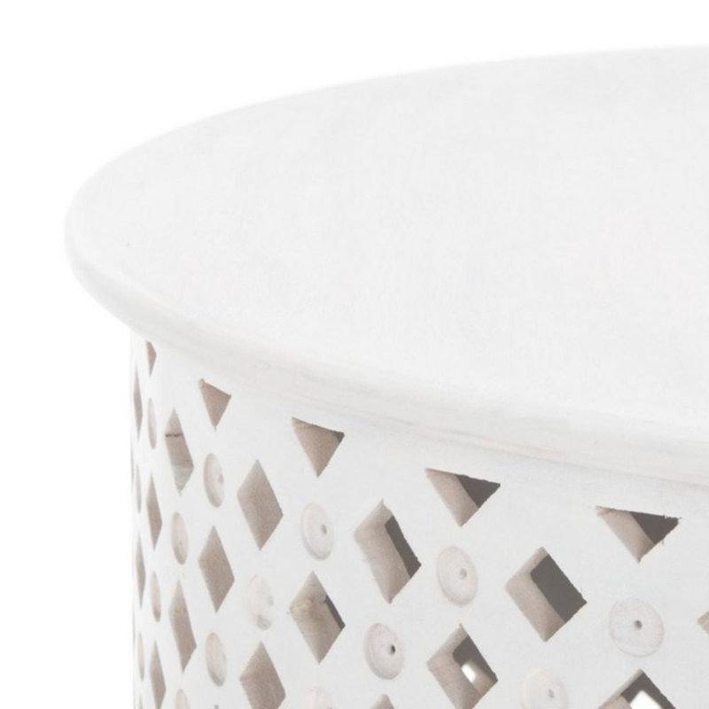 Table basse Maribeth, Blanc délavé