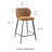 Granger Upholstered Counter Stool with Metal Frame-856091854-856091852