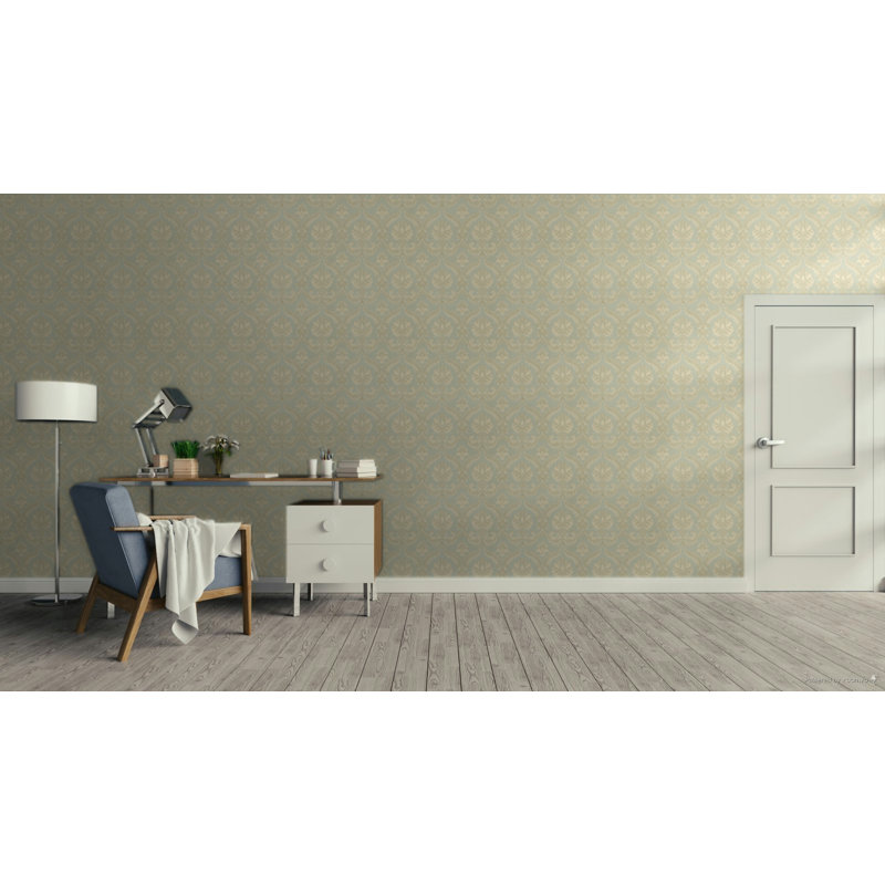 Italian Classics 4 Traditional Damask 3D Embossed Wallpaper Roll, Red