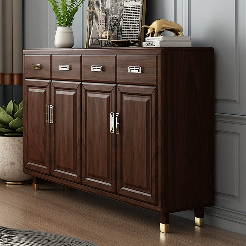 Nut-Brown Solid wood Shoe Storage