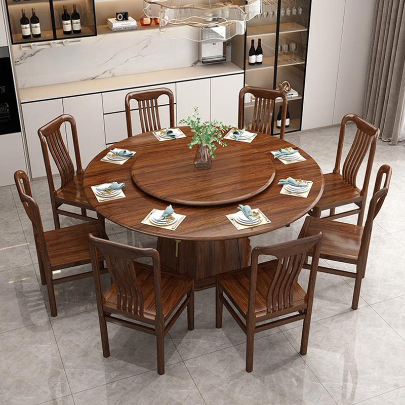 Nouvel ensemble de table à manger en bois massif de style chinois, H 29,5 po x L 59 po x l 59 po