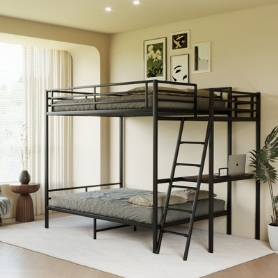 Full size bunk bed with LED light and charging socket