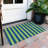 Sneller Flatweave Washable Striped Indoor / Outdoor Rug-1817680164
