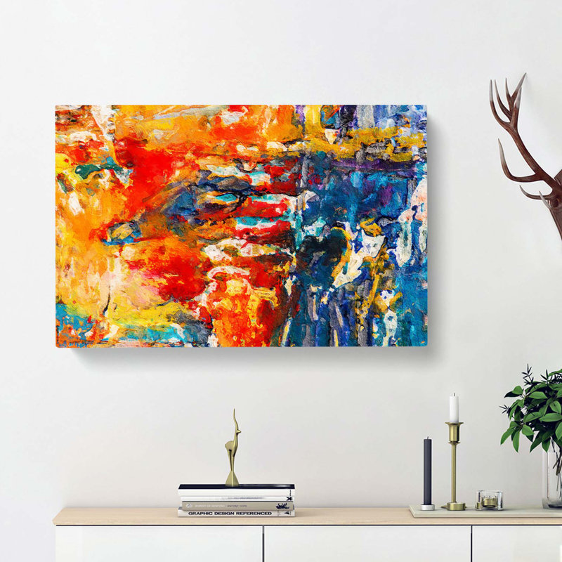 Abstract Art Painting Vol.481 - Wrapped Canvas, 40cm H x 60cm W x 3cm D