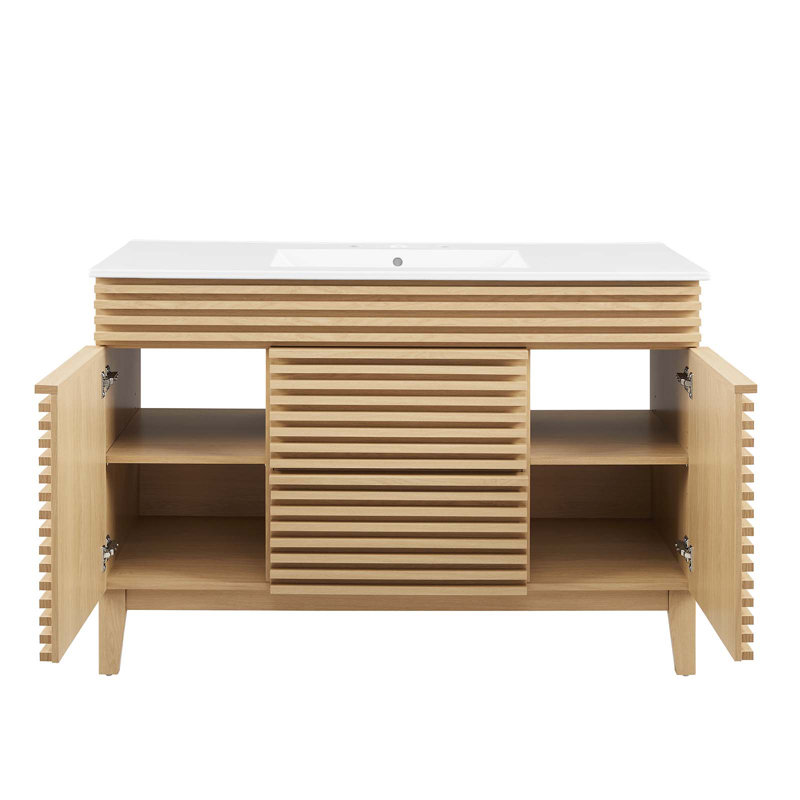 Meuble-lavabo simple 48 po Render, Chêne