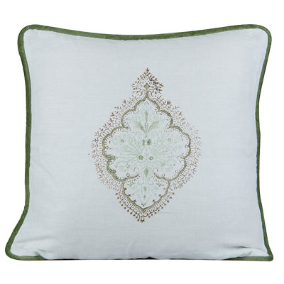 Peaceful Burlap Throw Pillow