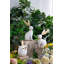 Figurine de lapin blanc en magnésium avec oreilles en fer doré-302739160