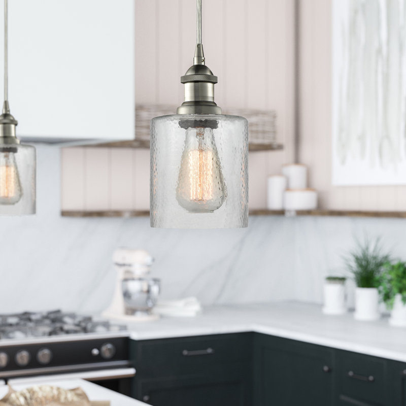 Leilani 1 - Light Single Pendant, Brushed Satin Nickel, Clear