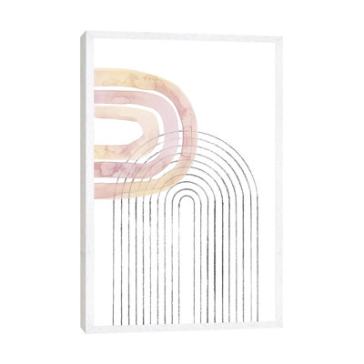 Dusty Pink Rainbow And Arch by Whales Way - Painting on Canvas