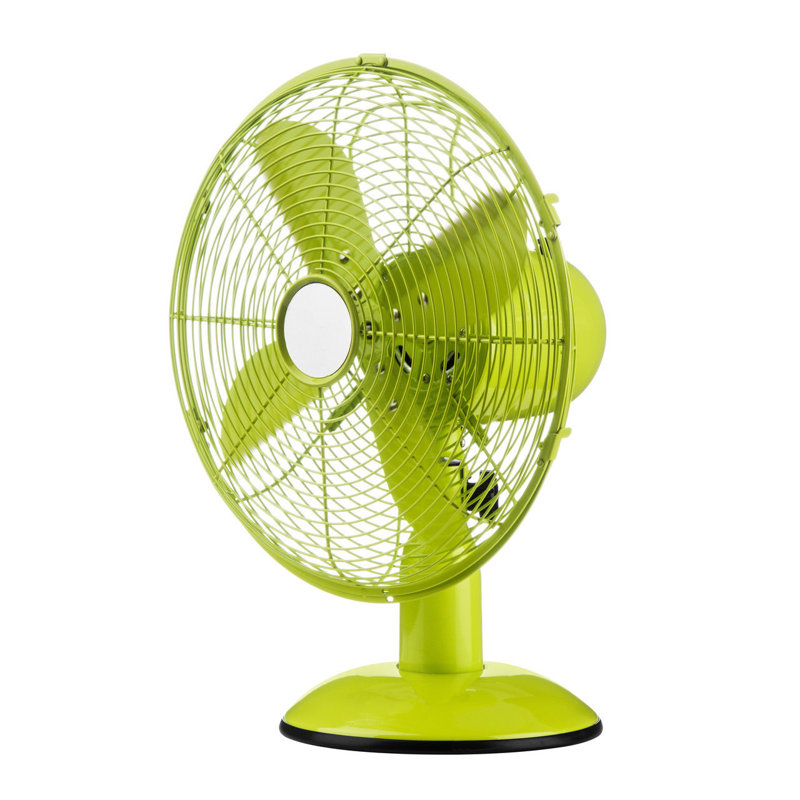 Oscillating Table Fan, Lime Green