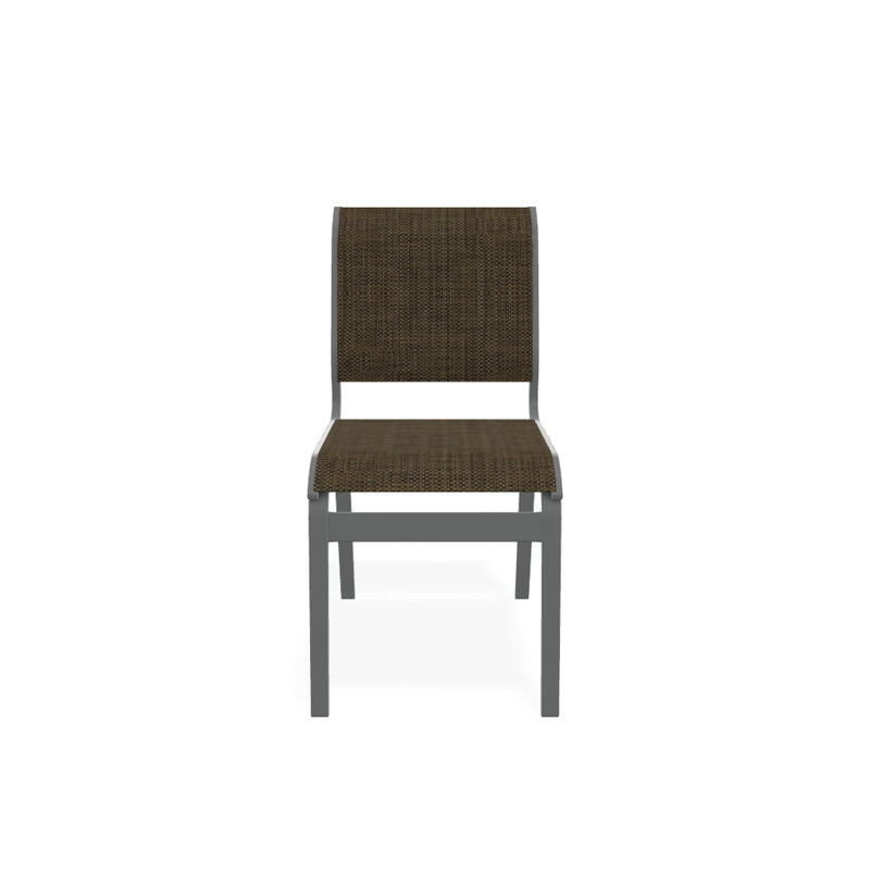 Chaise d'appoint de salle à manger Hiraku, Beacon taupe Sunbrella®, Graphite texturé