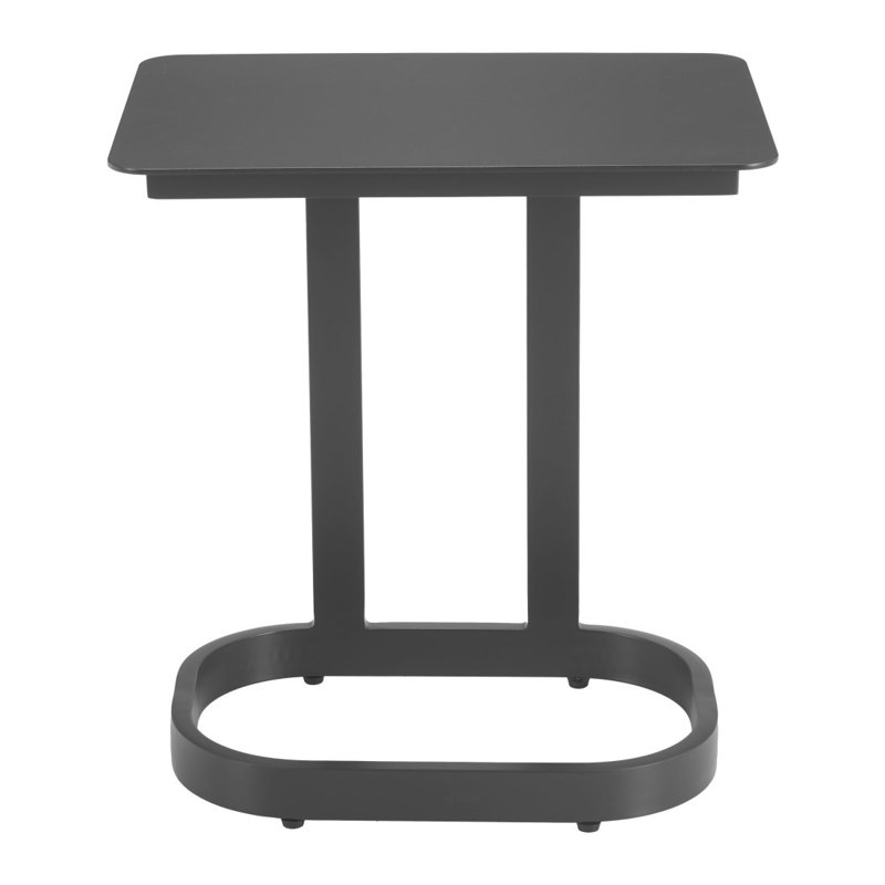Table d'appoint extérieure 22 po en aluminium noir