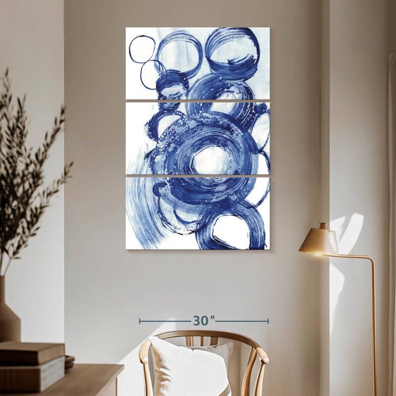Avery Blue Circle Study II, 65" H x 42" W