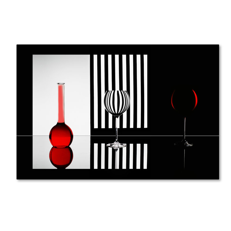 Wrapped Canvas Wall Art - Doris Reindl 'Just Red' Wall Art for Living Room, Bedroom, or Office Décor - 22x32