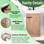 Meuble-lavabo autoportant 18 po avec lavabo intégré en céramique 18 po