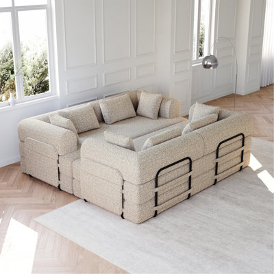 Canapé-lit convertible de 78,7 pouces avec coussin cylindrique, canapé-lit pliant en chenille, canapé-lit pliant avec poche latérale, canapé-lit de plancher