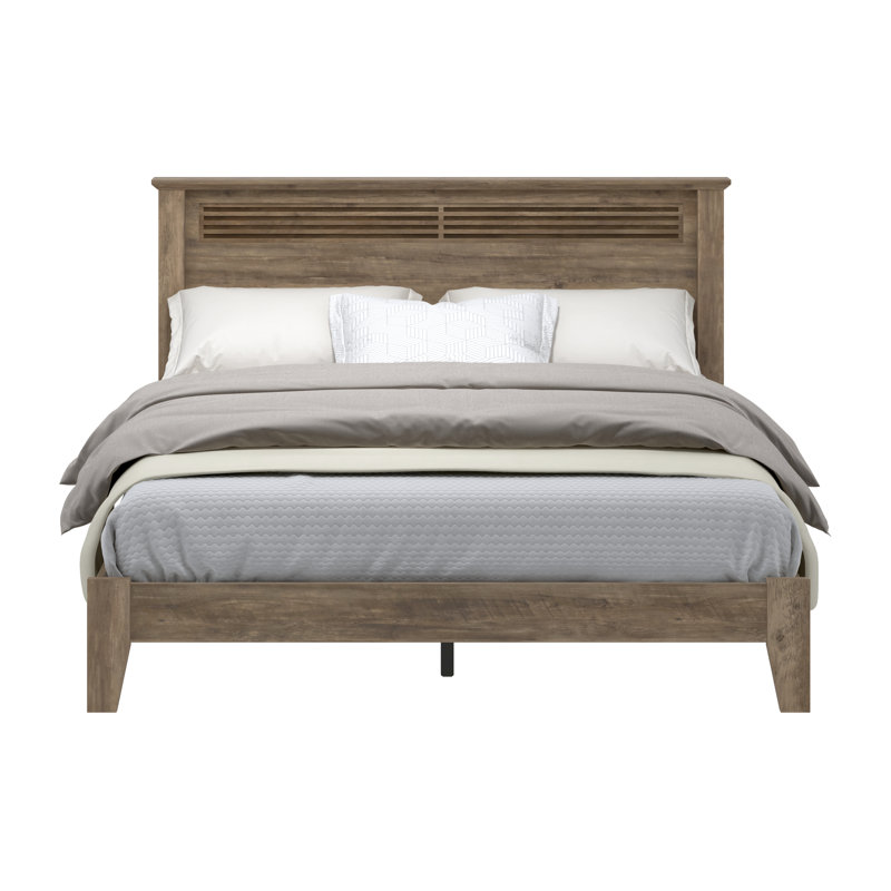 Allyannah Queen Platform Bed, Knotty Oak