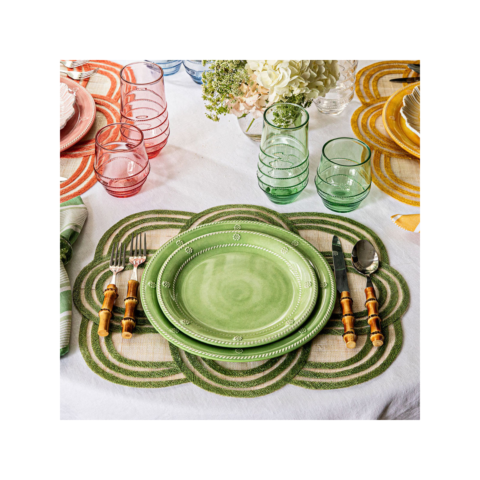 Berry & Thread Melamine Dessert/Salad Plate, Seagrass
