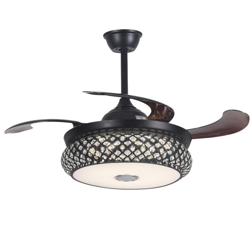 Gracy 43"golden Colorful Bluetooth Invisible Fan Light, Gold