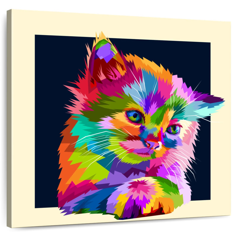 Crowle Neon Cat, 16" H x 16" W