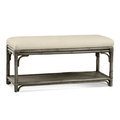 Summer Retreat Wicker Shelf Storage Bench