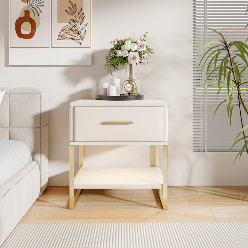 40cm W Manufactured Wood Bedside Table