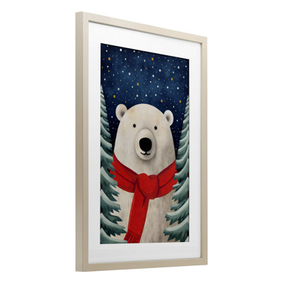 Merry Bear, foulard avec foulard, impression sous verre