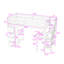 Lit mezzanine simple 6 tiroirs avec bureau, tablettes, escalier de rangement et barrières de sécurité-1888332810
