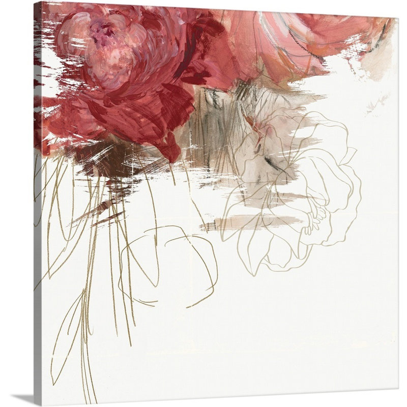 Reproduction d’art sur toile, "Crimson Lust III" par PI studio, Toile tendue, H 20 po x l 20 po x P 1,25 po