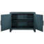 Armoire d'appoint 40 po avec attrait rétro, 1 tablette réglable, construction solide, fini bleu antique-1050299748