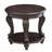 Solid Wood Round End Table with Shelf-1518809808