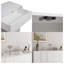 Buffet 57 po blanc moderne - solution de rangement prête pour le café