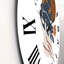 Horloge murale moderne formes élémentaires avec fleurs abstraites III-60329325