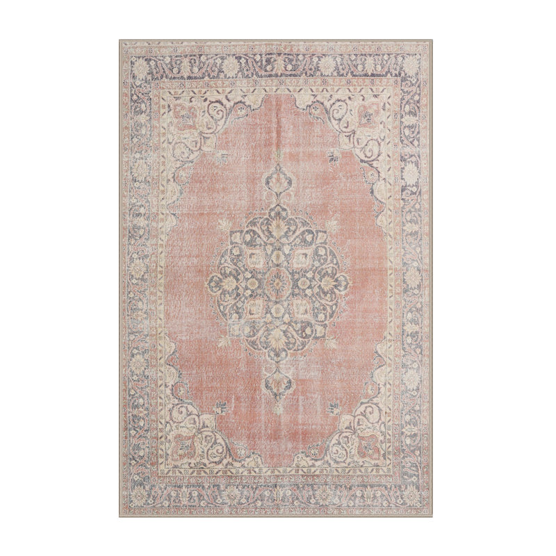 Tapis oriental orange / gris, Rectangle 2 pi x 3 pi