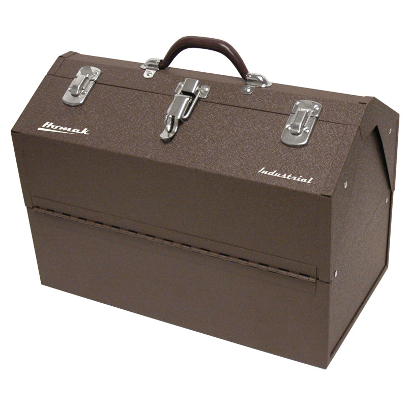 Homak 18-Inch Brown Powder-Coat Steel Cantilever Toolbox