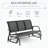 Outsunny 3-Person Outdoor Patio Glider Bench with Mesh Fabric-1136859072
