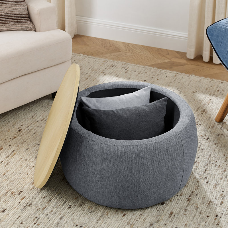 Mylo Single Coffee Table, Gray, Oak Wood