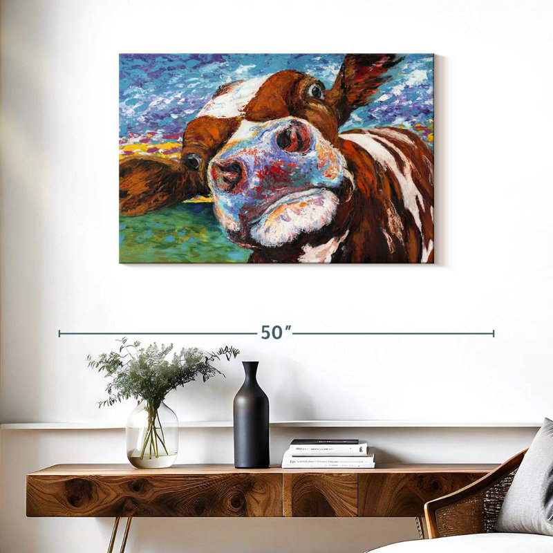 Curious Cow I, 24" H x 36" W
