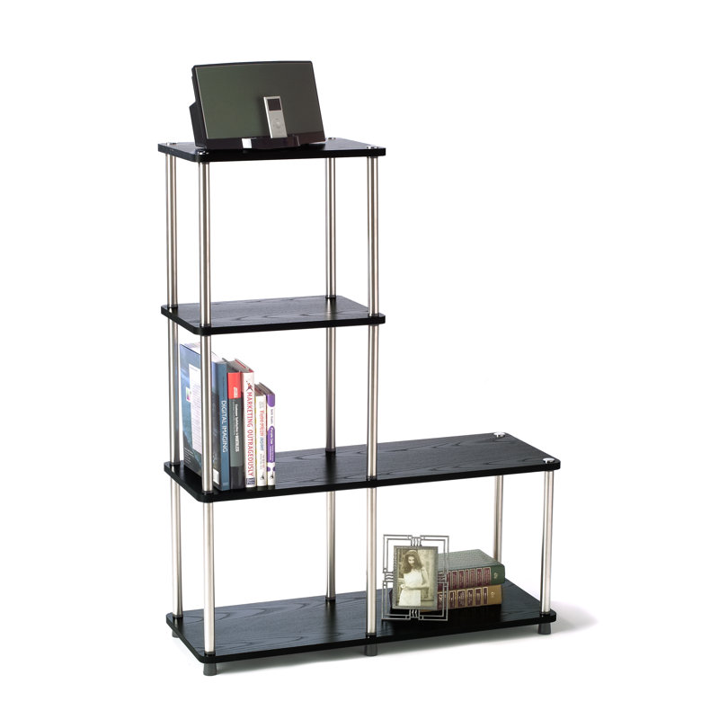 Edwin 41.75'' H x 31.5'' W Bookcase, Black
