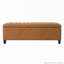 Banc repose-pieds avec rangement, surface bouclée et pieds en bois d'hévéa-2127321772