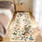 Scalloped 2x6 Kitchen Rugs, Washable Floral Peacock Non Slip Hallway Runner, Soft Low Pile Ultra Thin Farmhouse Carpet for Bedroom Laundry Bathroom-1156200035-1156200036