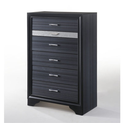 Commode à finition noire Naima