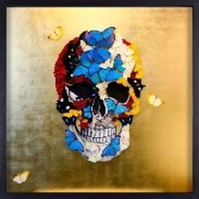 Skull - Shadowbox, reproduction d'impression sur papier