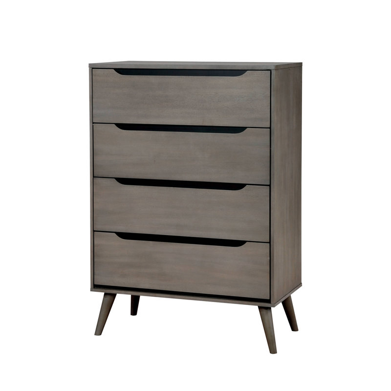 Stalter 34'' W 4 - Drawer Dresser, Gray