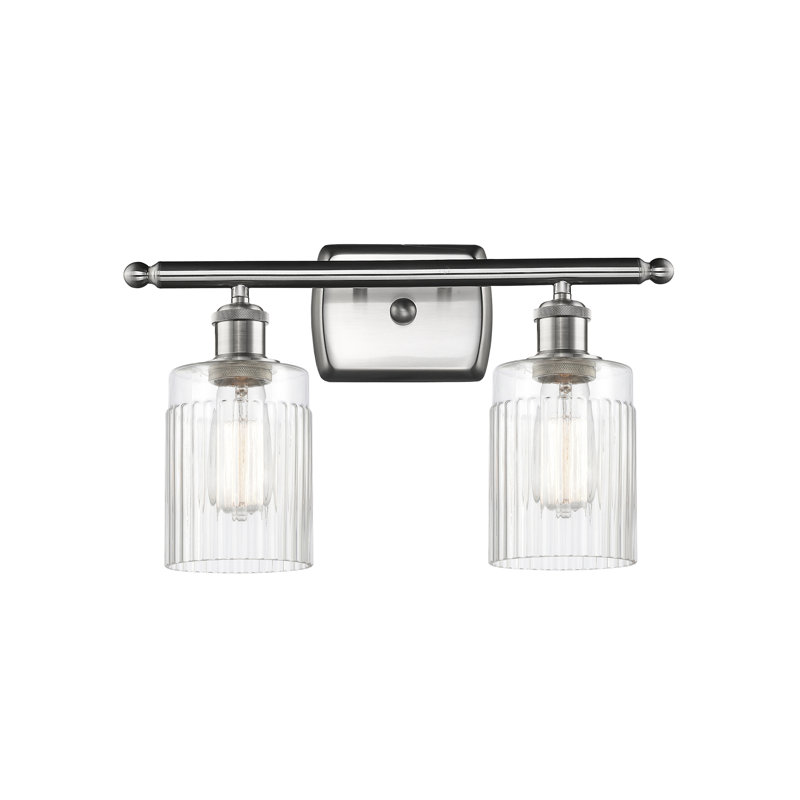 Kamena 2 - Light Dimmable Vanity Light, Clear, 6 Watt Vinage LED Bulb, Brushed Satin Nickel