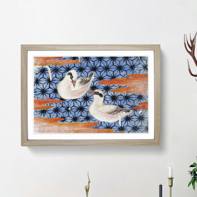 Two Seagulls by Katsushika Hokusai - Picture Frame Painting Print