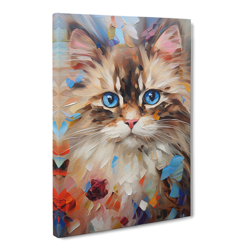 Ragdoll Cat Abstract No.4 - Wrapped Canvas, 50cm H x 35cm W x 3cm D