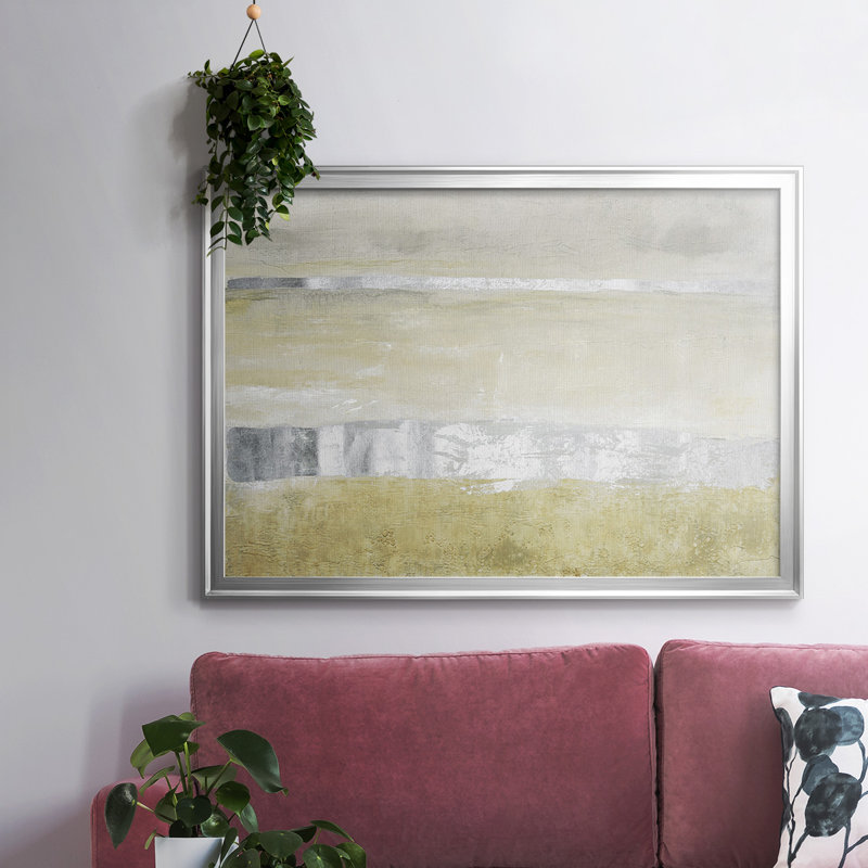 Emballished Squall I, reproduction d'art sur toile, Argent, H 26 po x l 38 po x P 1,5 po